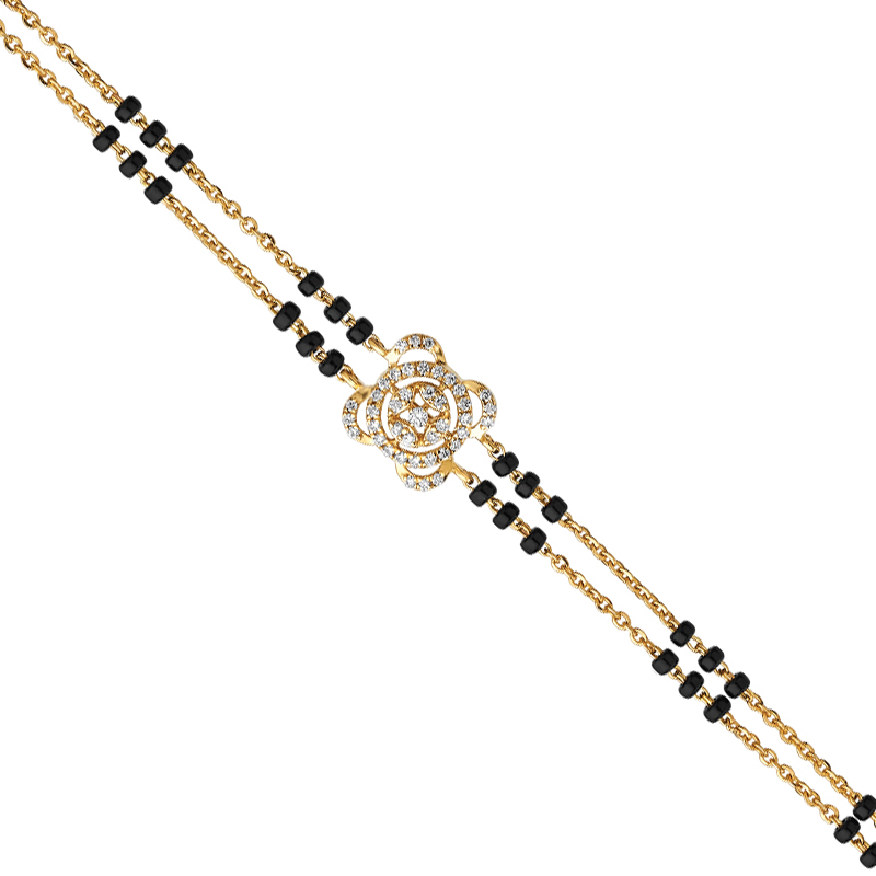 Elegant Gold and Black Bead Bracelet